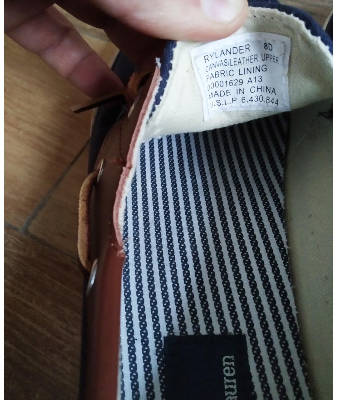 POLO RALPH LAUREN Синие текстильные кеды, фото 4