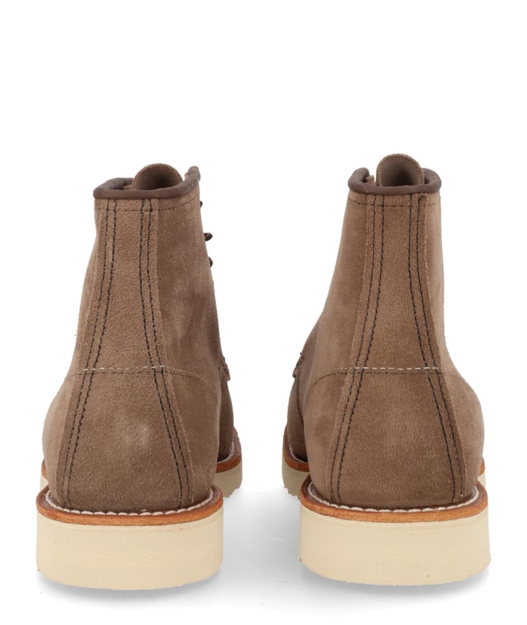 RED WING Коричневые замшевые высокие ботинки, фото 4