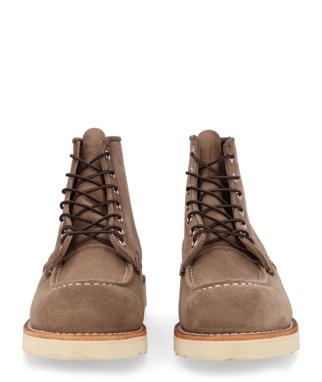 RED WING Коричневые замшевые высокие ботинки, фото 3