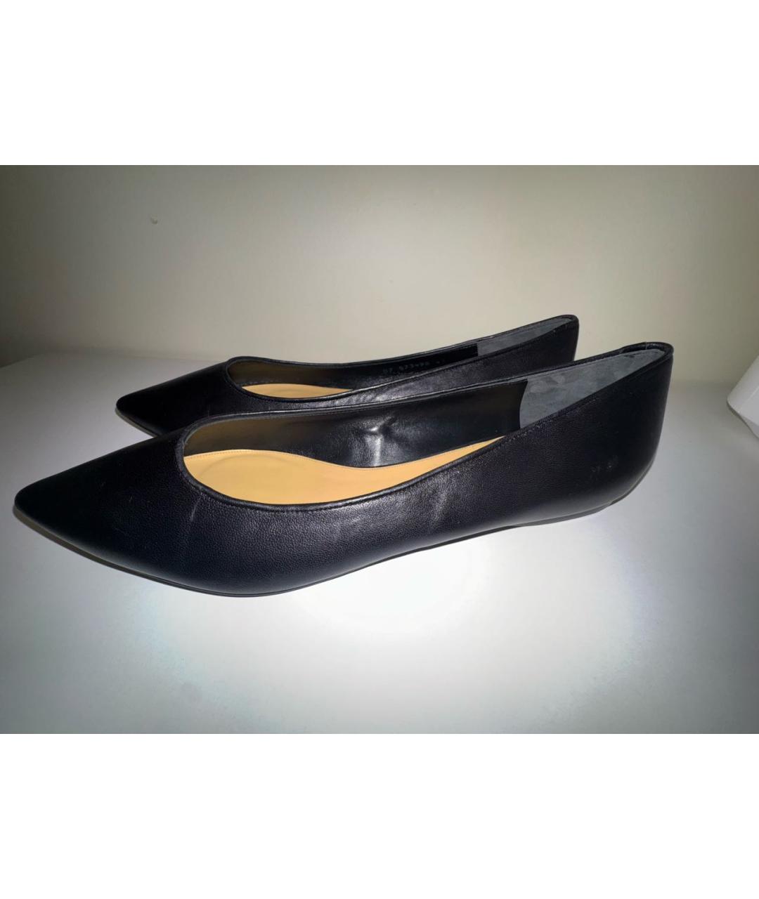 LOEWE Черные кожаные балетки, фото 7