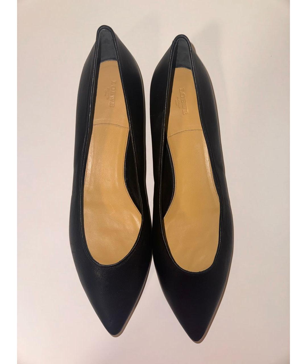 LOEWE Черные кожаные балетки, фото 2