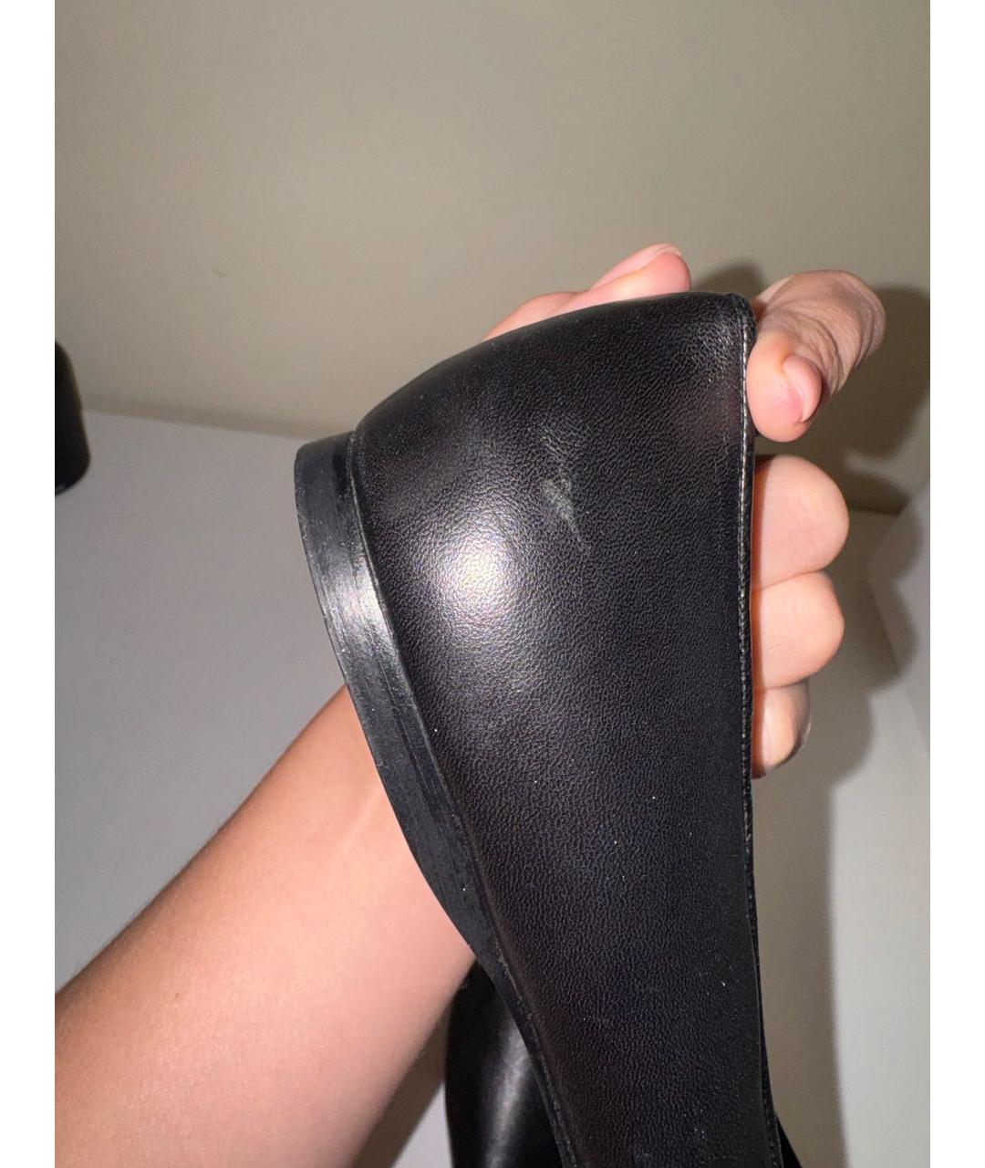 LOEWE Черные кожаные балетки, фото 6