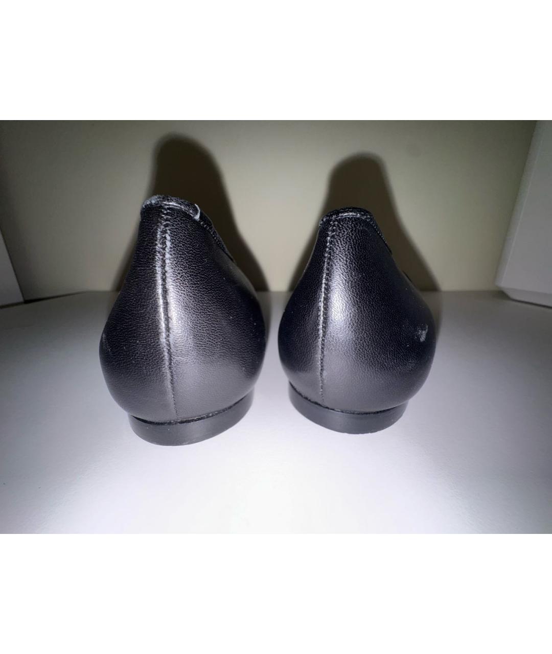 LOEWE Черные кожаные балетки, фото 4