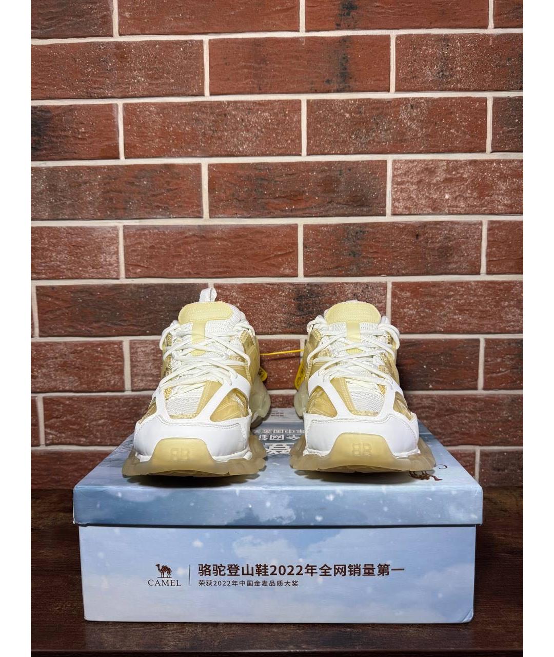 BALENCIAGA Бежевые низкие кроссовки / кеды, фото 2