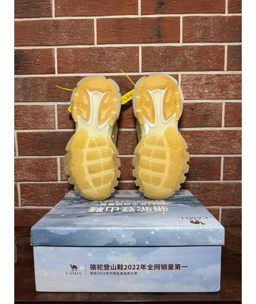 BALENCIAGA Бежевые низкие кроссовки / кеды, фото 5