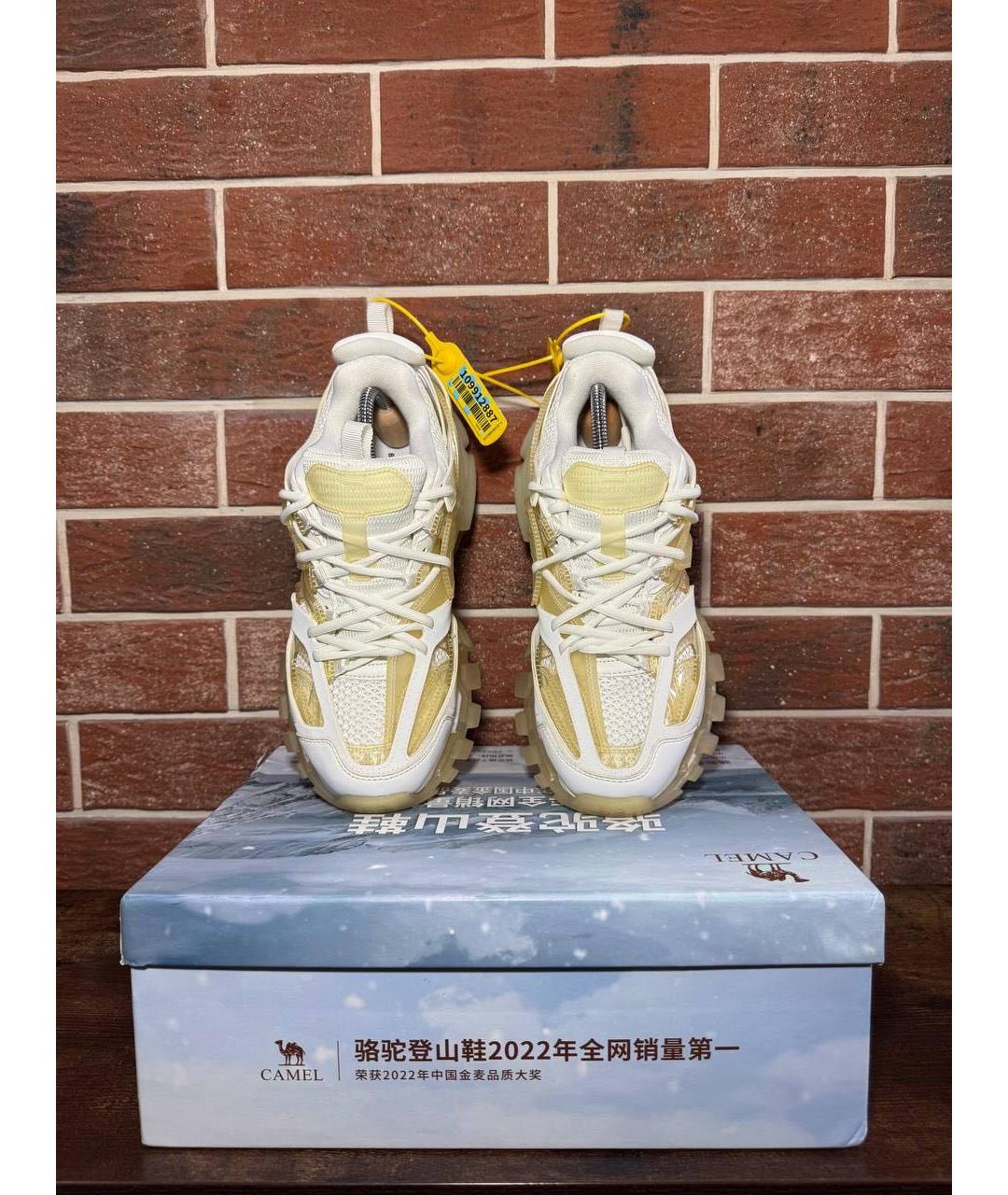 BALENCIAGA Бежевые низкие кроссовки / кеды, фото 3