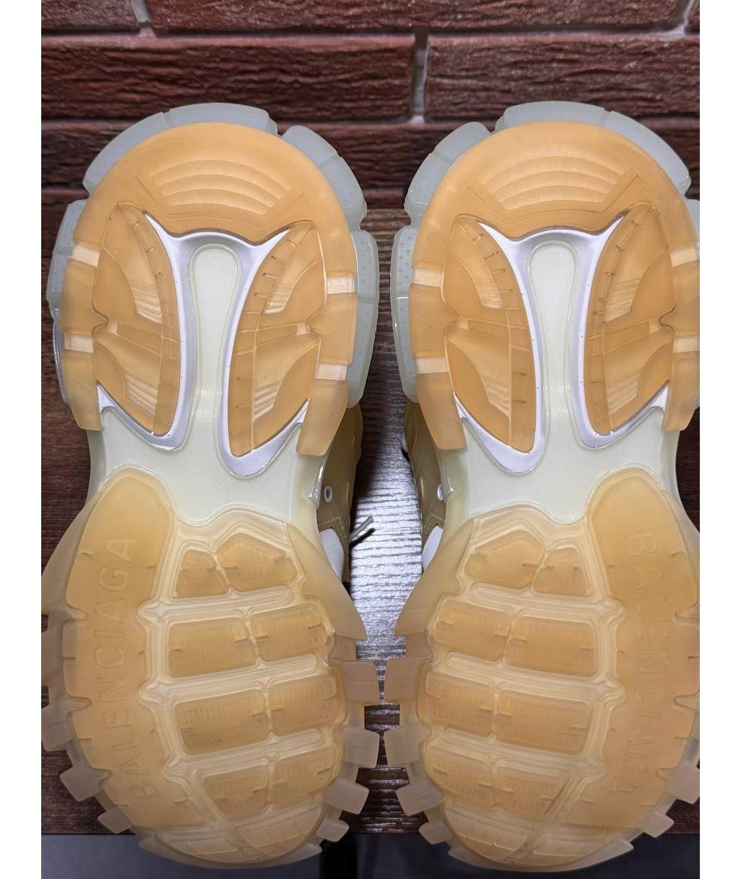 BALENCIAGA Бежевые низкие кроссовки / кеды, фото 6