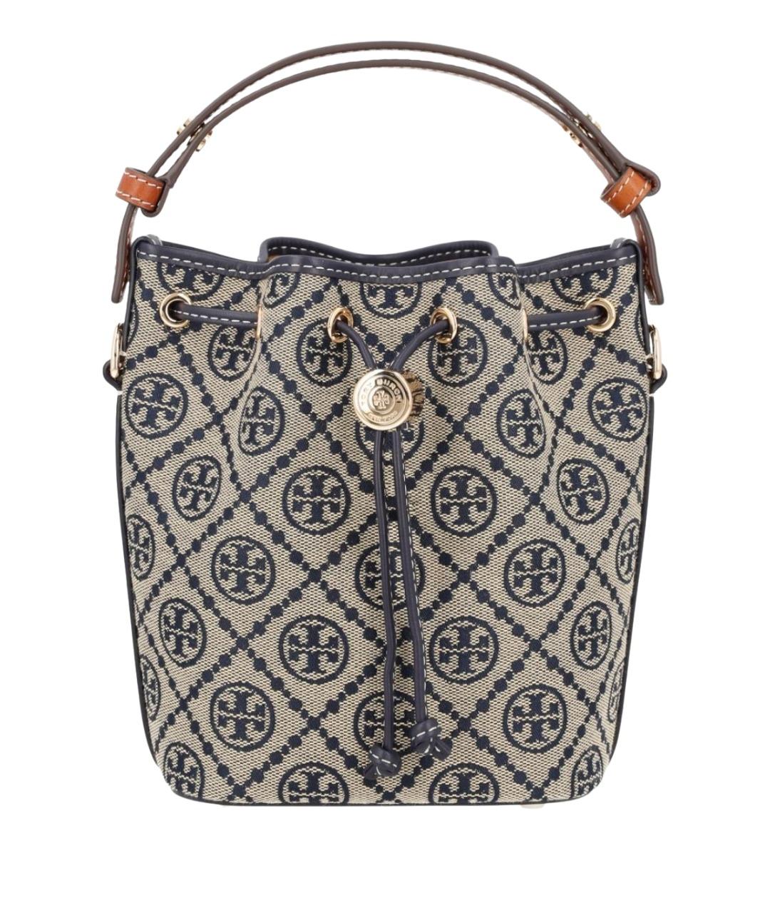 TORY BURCH Темно-синяя сумка с короткими ручками, фото 1