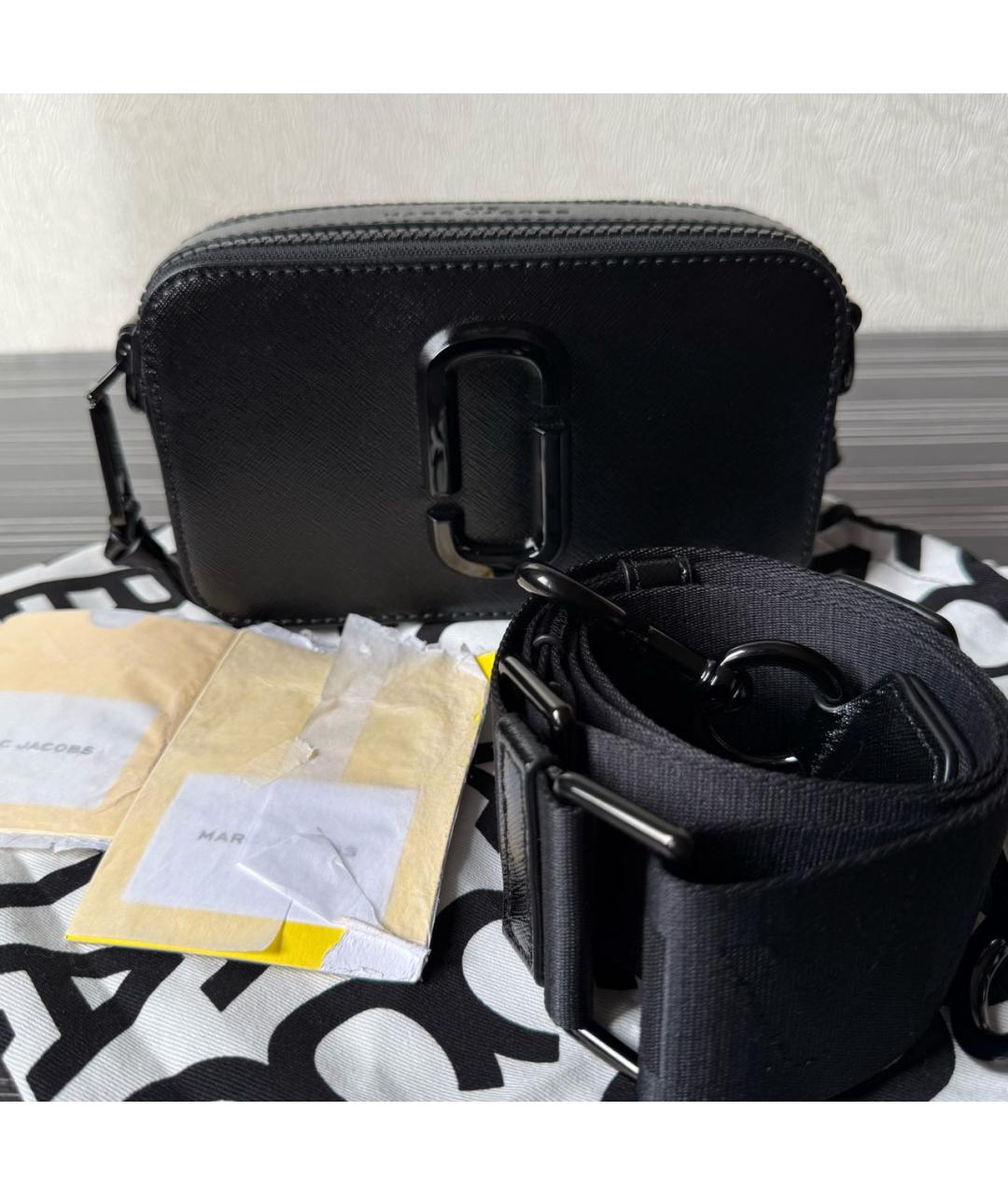 MARC JACOBS Черная кожаная сумка через плечо, фото 5