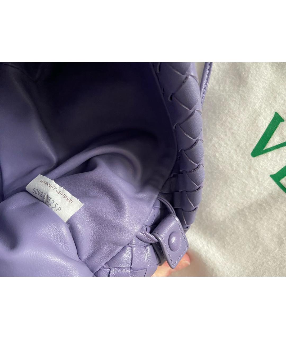 BOTTEGA VENETA Фиолетовая кожаная сумка с короткими ручками, фото 8