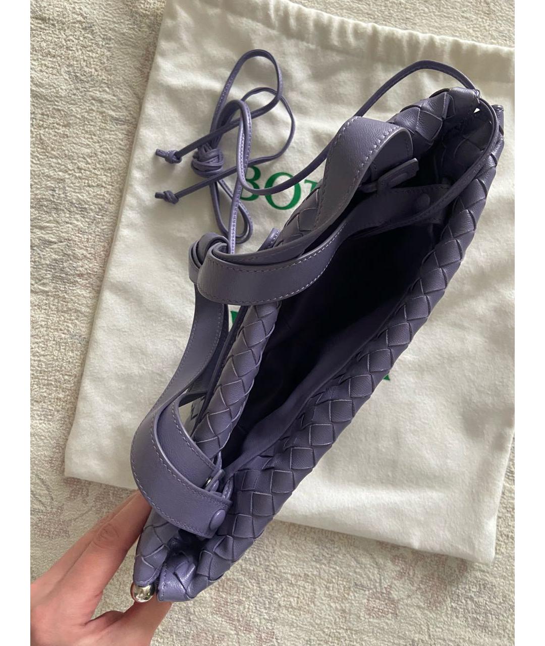 BOTTEGA VENETA Фиолетовая кожаная сумка с короткими ручками, фото 7