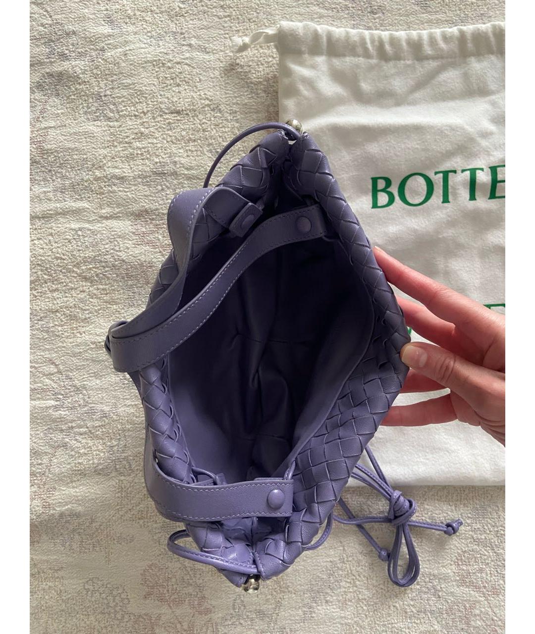 BOTTEGA VENETA Фиолетовая кожаная сумка с короткими ручками, фото 2