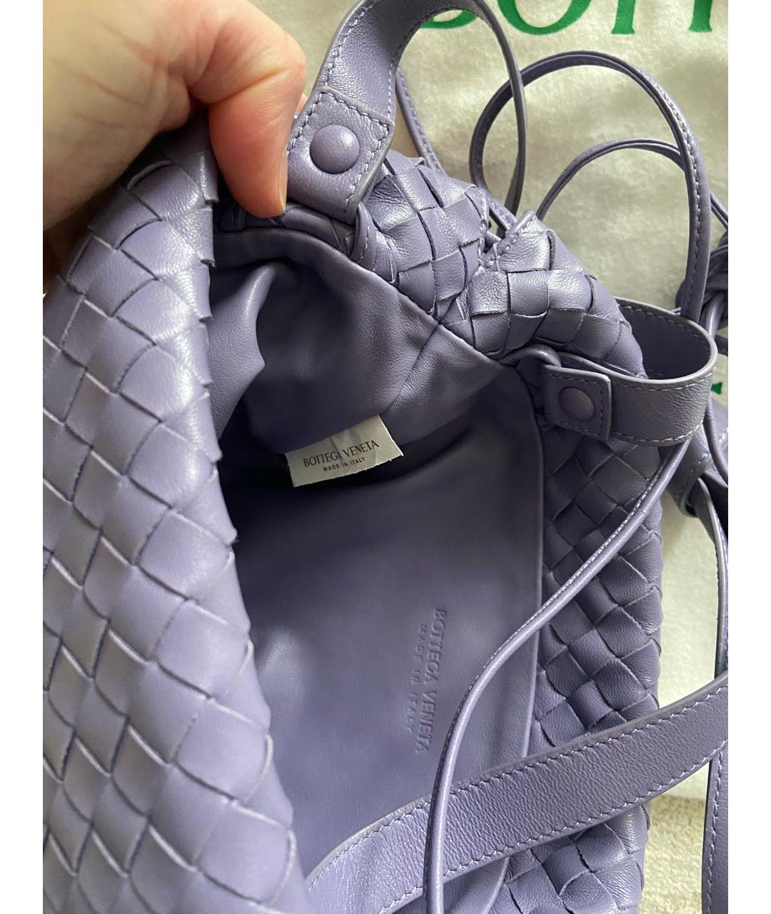 BOTTEGA VENETA Фиолетовая кожаная сумка с короткими ручками, фото 5