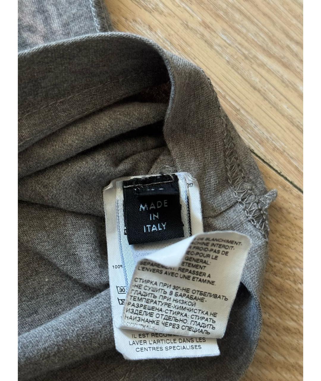 DOLCE&GABBANA Антрацитовая хлопковая футболка, фото 5