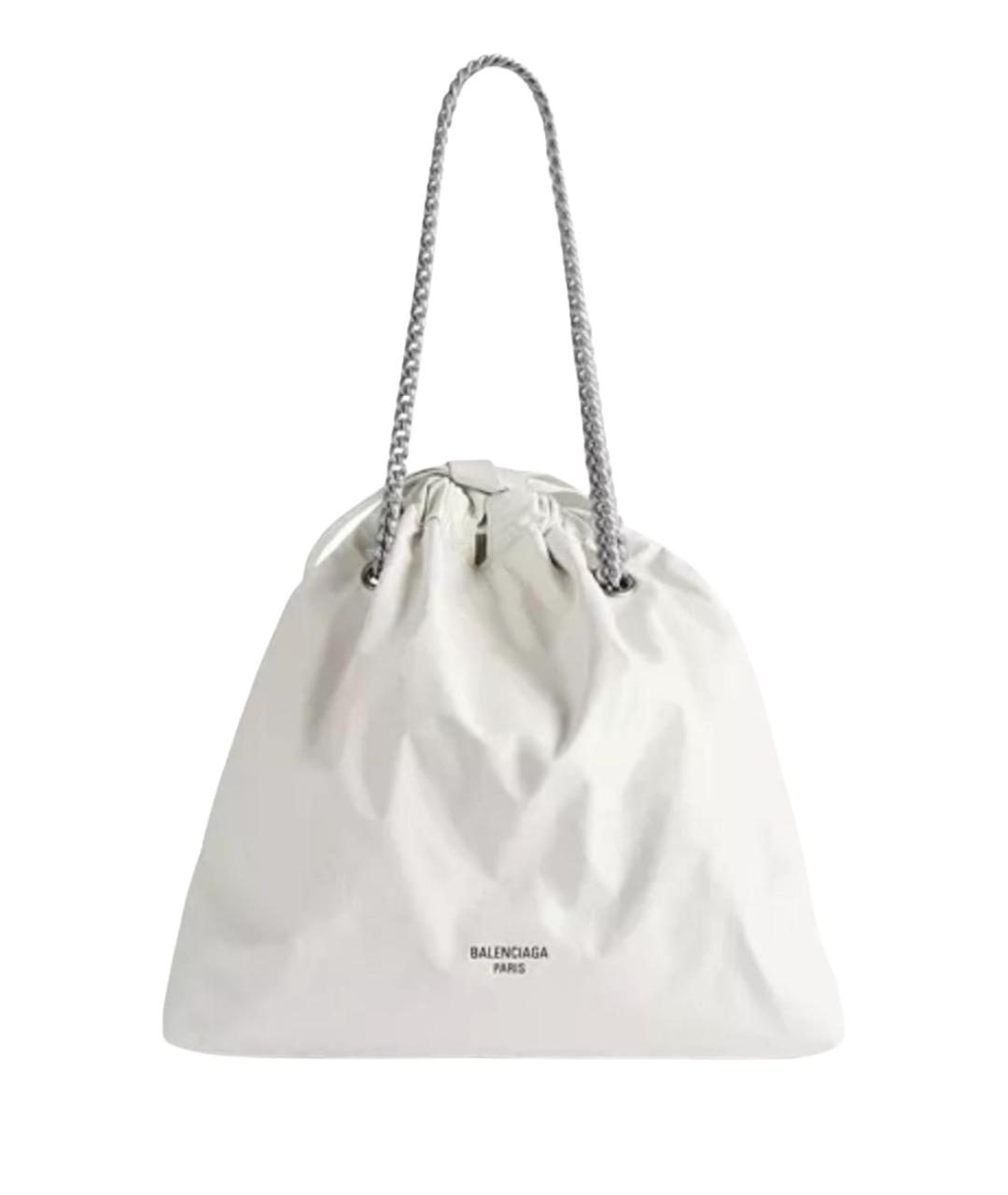 BALENCIAGA Белая кожаная сумка тоут, фото 1