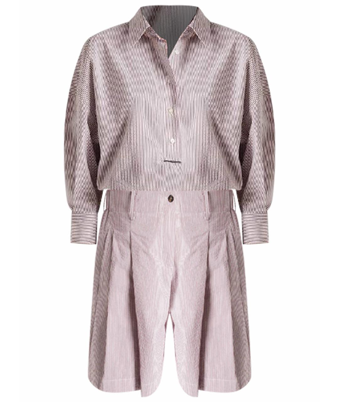 BRUNELLO CUCINELLI Розовый хлопковый костюм с брюками, фото 1