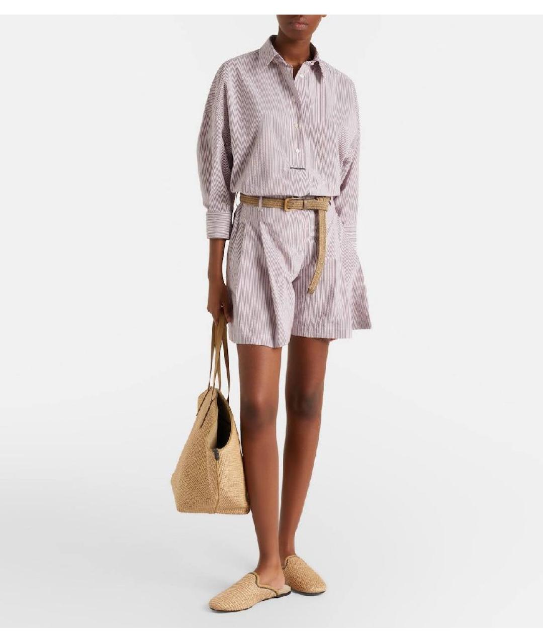 BRUNELLO CUCINELLI Розовый хлопковый костюм с брюками, фото 5