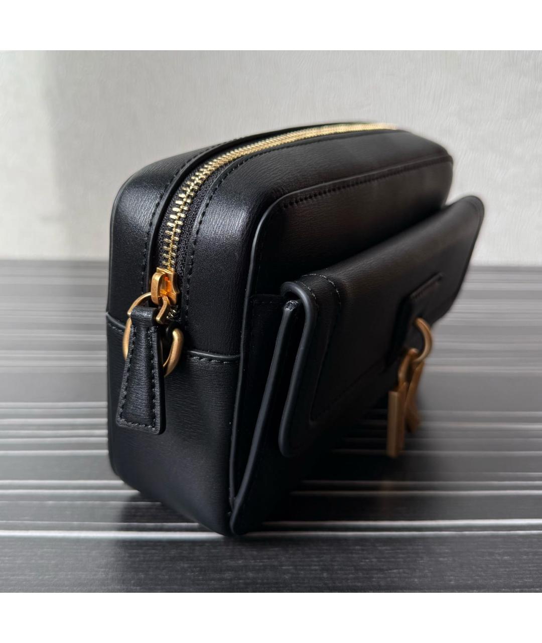 KARL LAGERFELD Черная кожаная сумка через плечо, фото 2