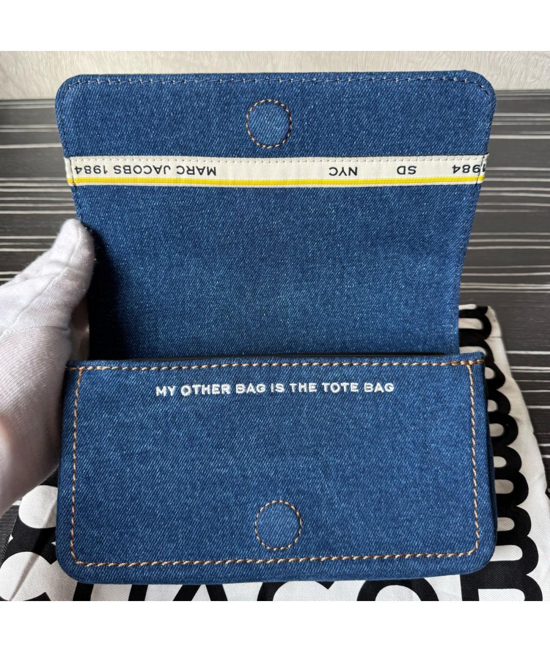 MARC JACOBS Синяя тканевая сумка через плечо, фото 6