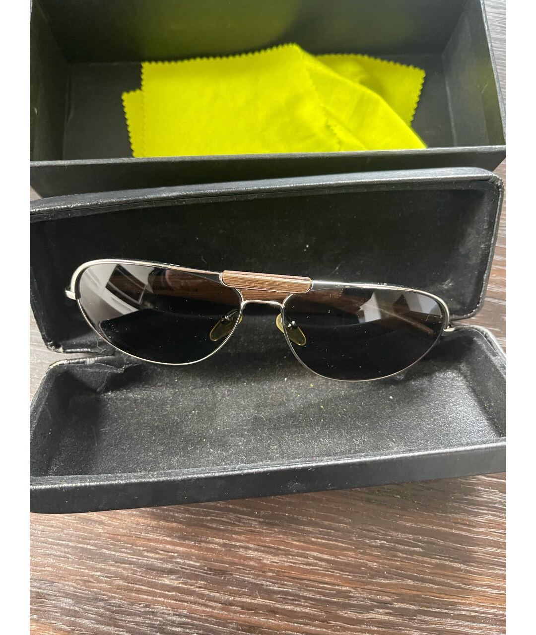 GOLD AND WOOD Коричневые деревянные солнцезащитные очки, фото 6