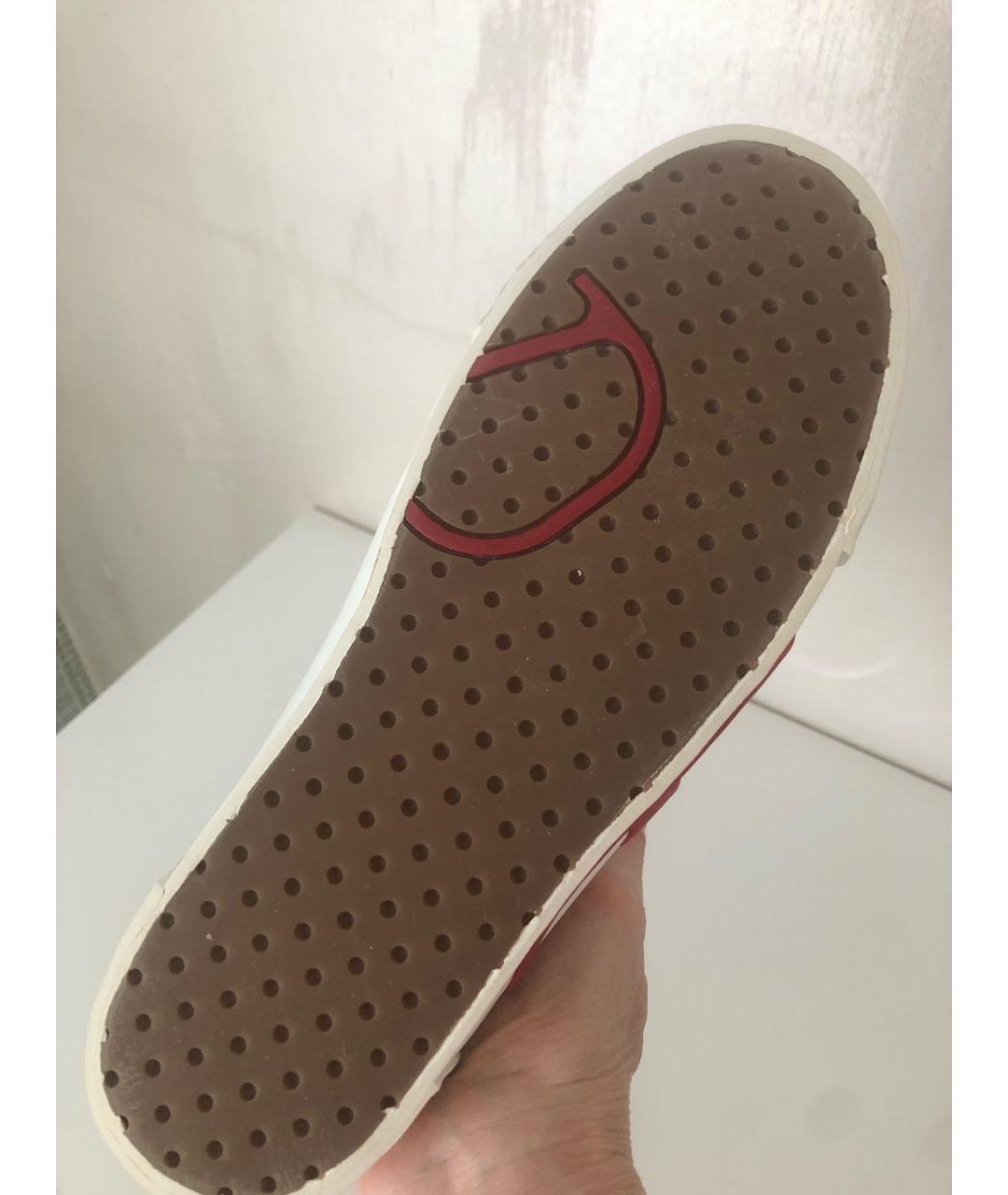 VALENTINO Красные кожаные кеды, фото 5