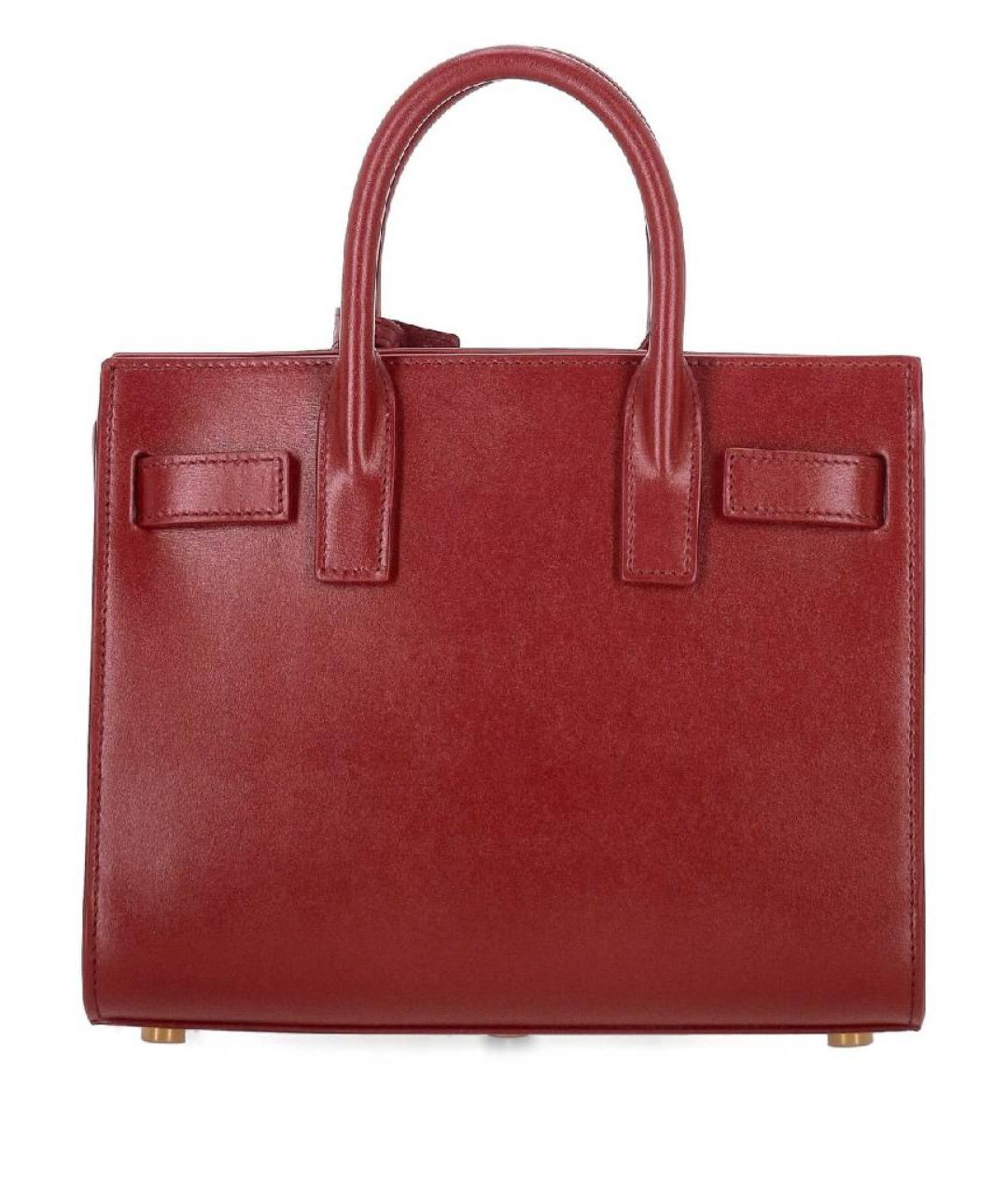 SAINT LAURENT Красная кожаная сумка через плечо, фото 4