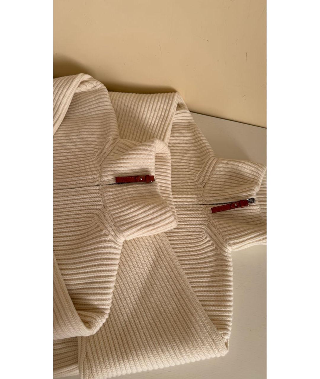 HERMES Бежевый кашемировый кардиган, фото 5