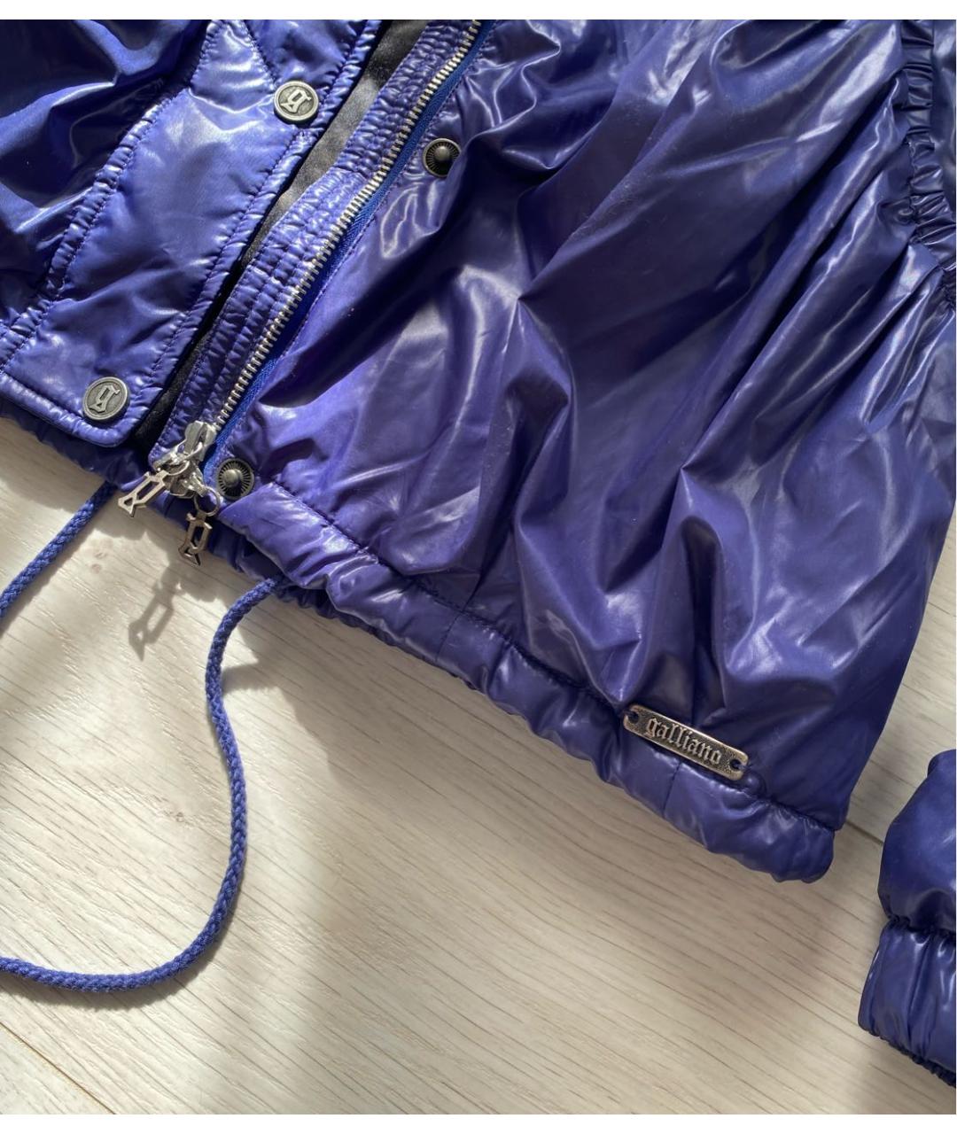 JOHN GALLIANO Фиолетовая полиэстеровая куртка, фото 6