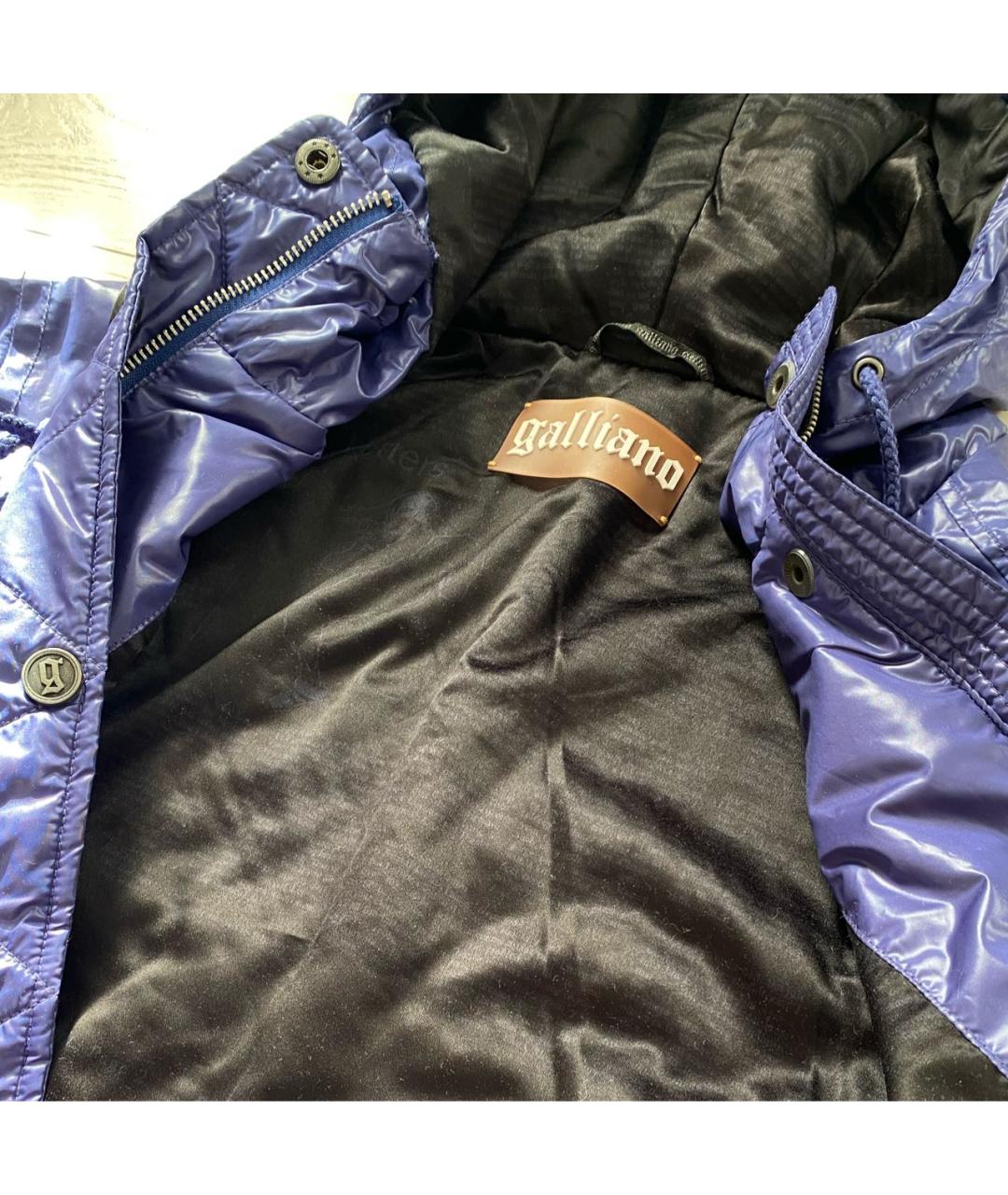 JOHN GALLIANO Фиолетовая полиэстеровая куртка, фото 7