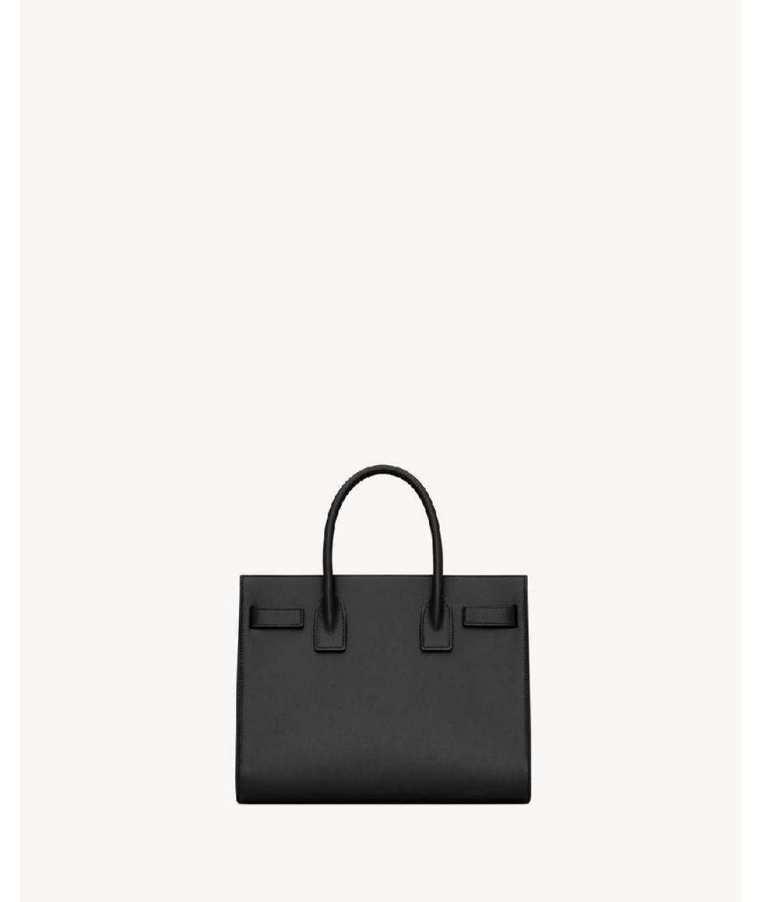 SAINT LAURENT Черная кожаная сумка через плечо, фото 3