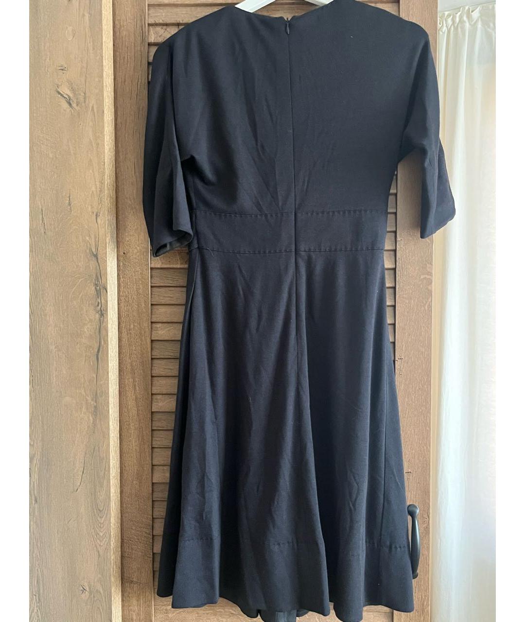 LORO PIANA Черное кашемировое повседневное платье, фото 2