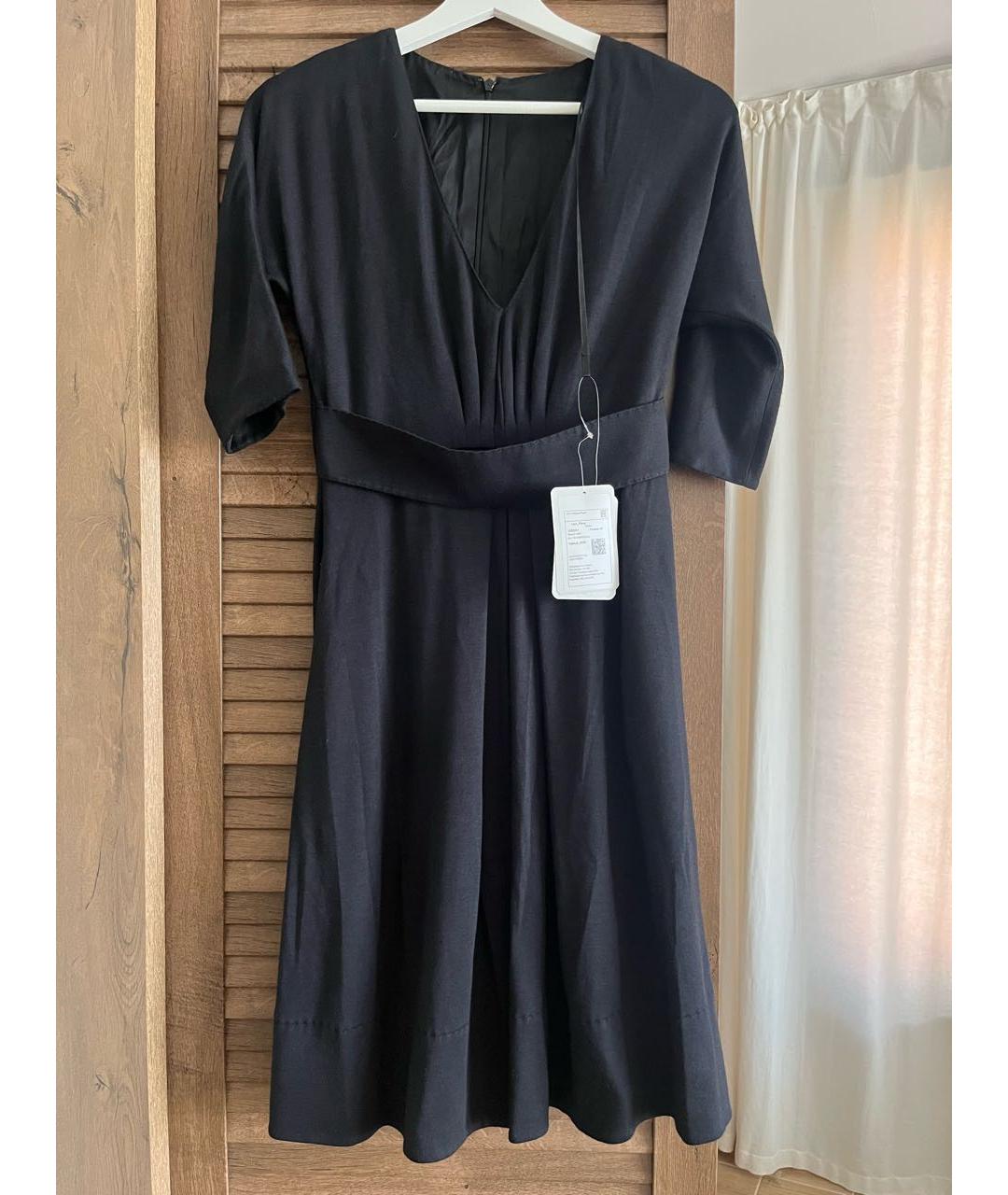 LORO PIANA Черное кашемировое повседневное платье, фото 9