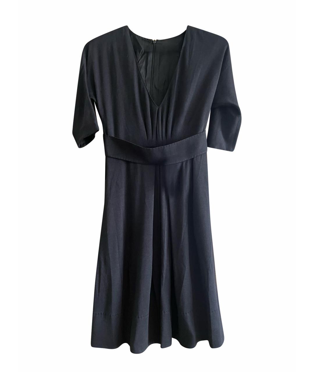 LORO PIANA Черное кашемировое повседневное платье, фото 1