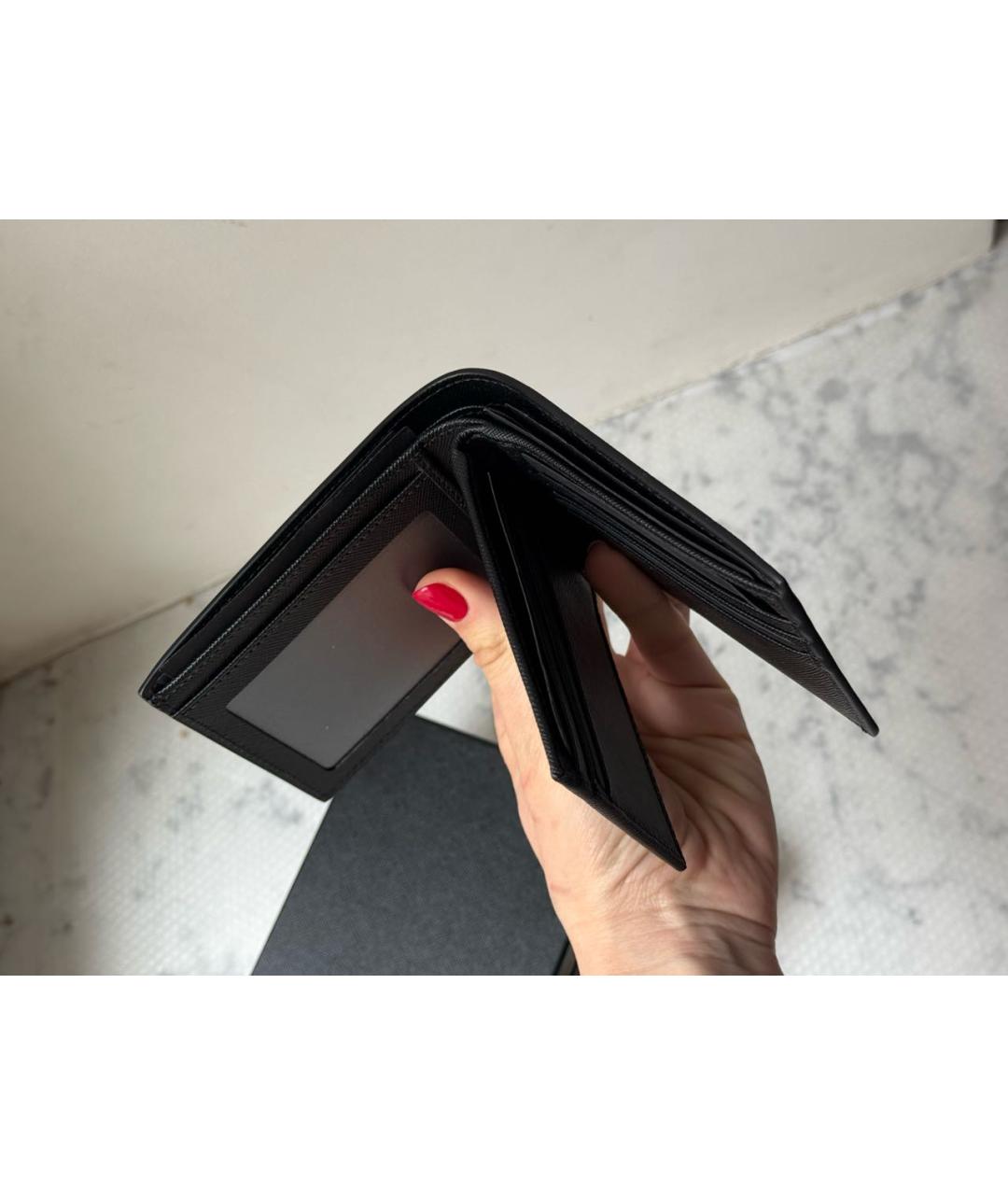 MONTBLANC Черный кожаный кошелек, фото 3