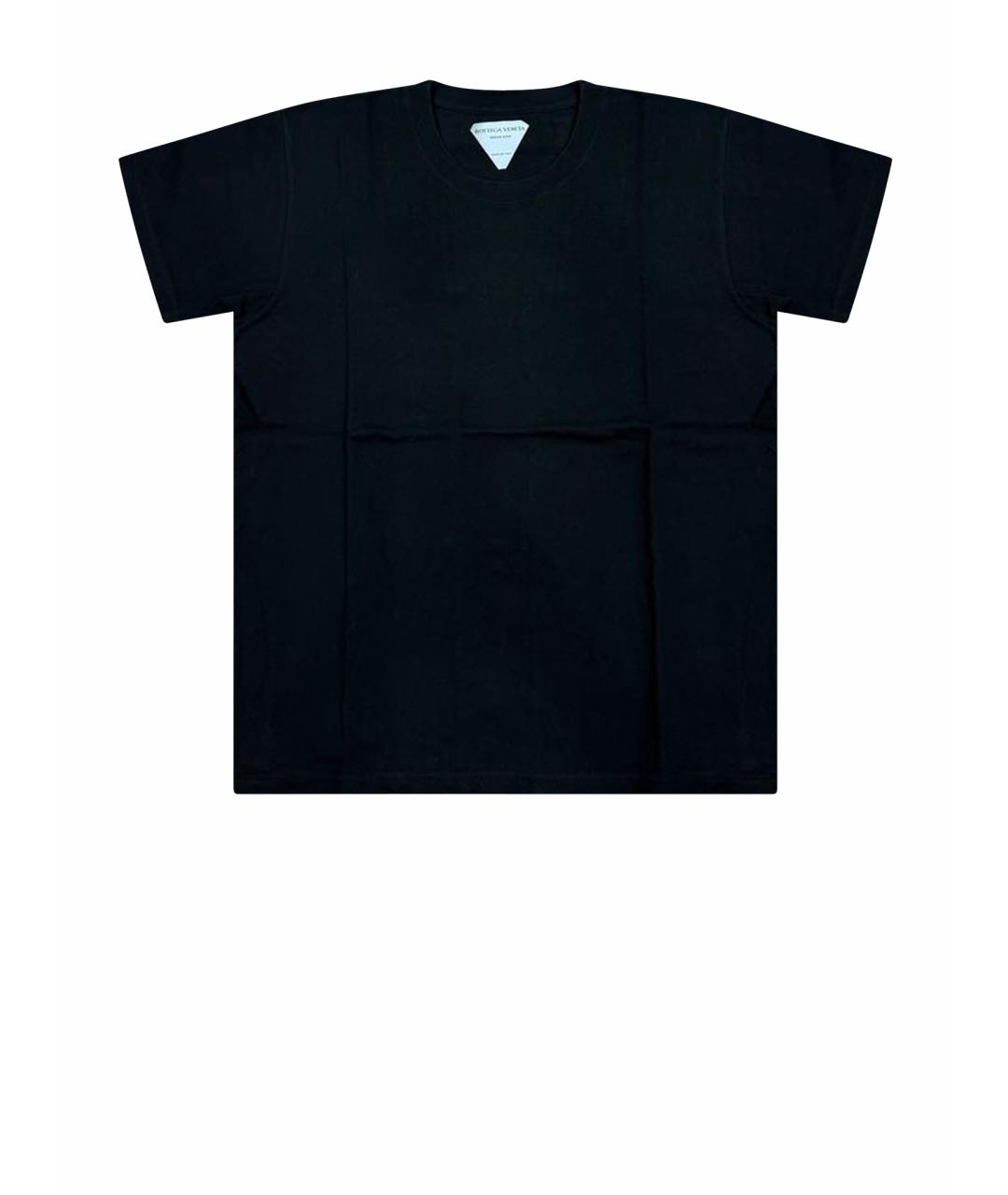BOTTEGA VENETA Черная хлопковая футболка, фото 1