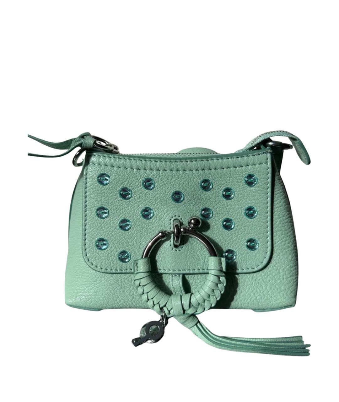 SEE BY CHLOE Бирюзовая кожаная сумка через плечо, фото 1
