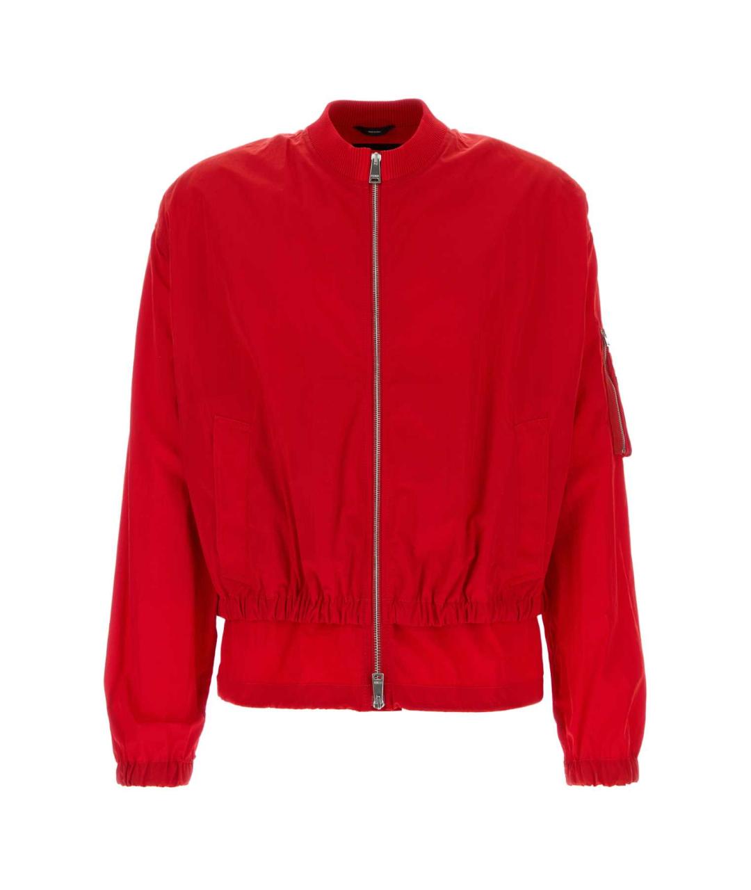 FENDI Красная полиамидовая куртка, фото 1