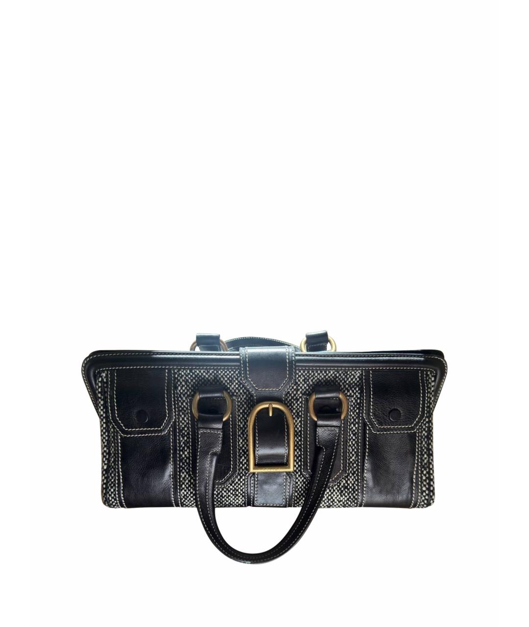 CELINE Серая тканевая сумка с короткими ручками, фото 1