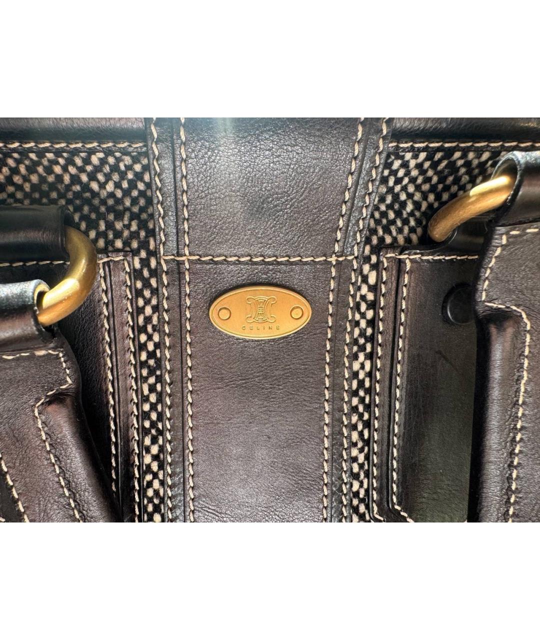 CELINE Серая тканевая сумка с короткими ручками, фото 5