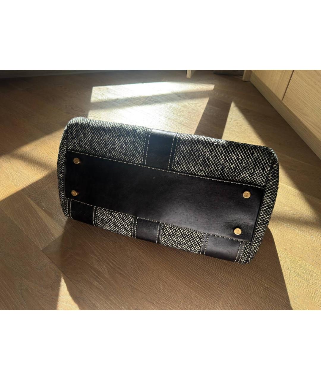 CELINE Серая тканевая сумка с короткими ручками, фото 8