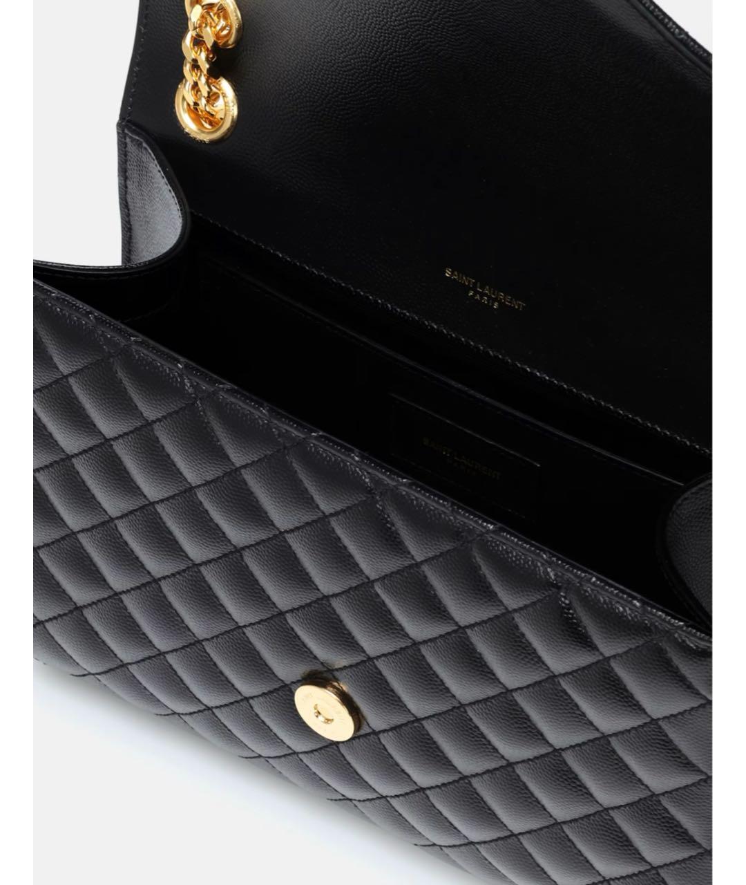 SAINT LAURENT Черная кожаная сумка через плечо, фото 4