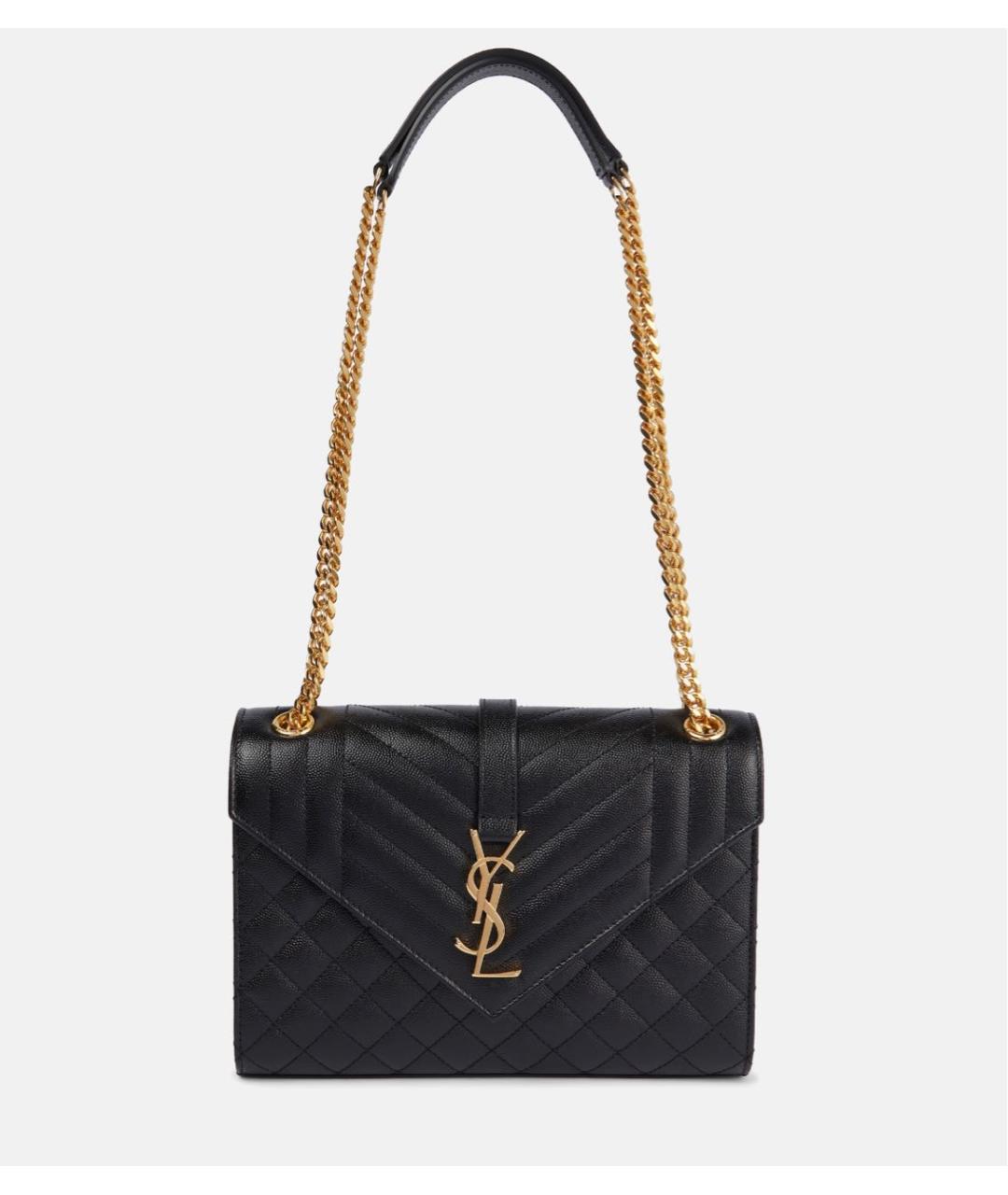 SAINT LAURENT Черная кожаная сумка через плечо, фото 5