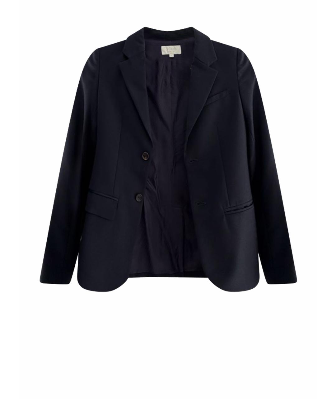 GUCCI Темно-синий шерстяной жакет / жилет, фото 1