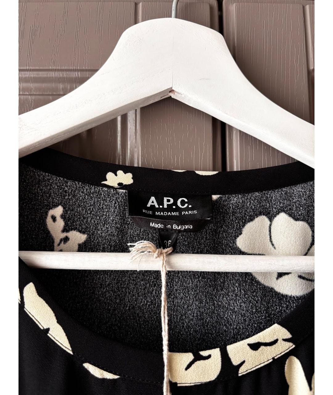 A.P.C. Черная вискозная блузы, фото 3