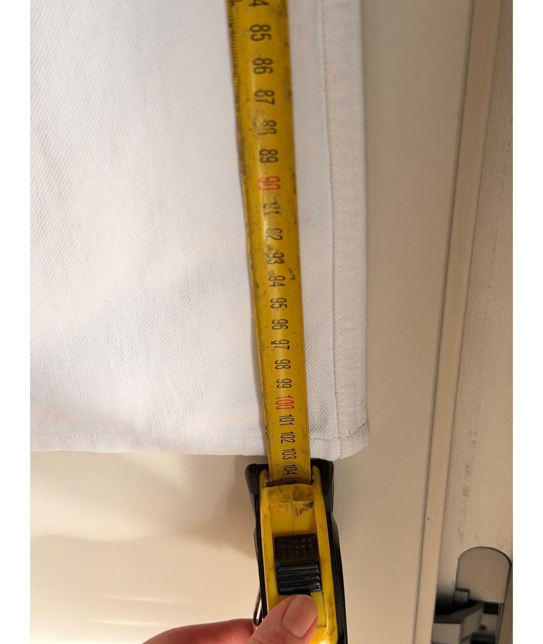 CELINE Белые хлопковые прямые джинсы, фото 6