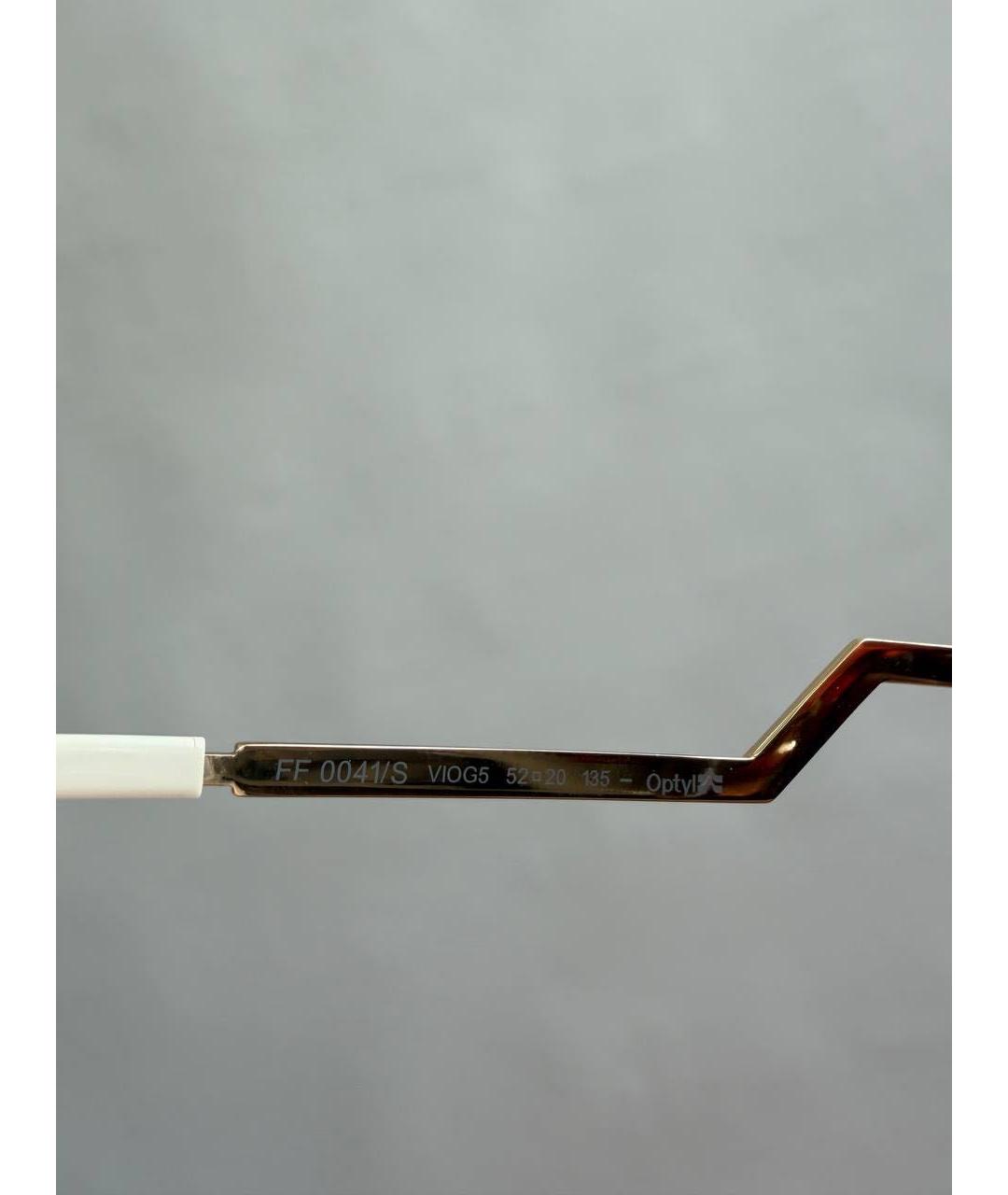 FENDI Коричневые пластиковые солнцезащитные очки, фото 5