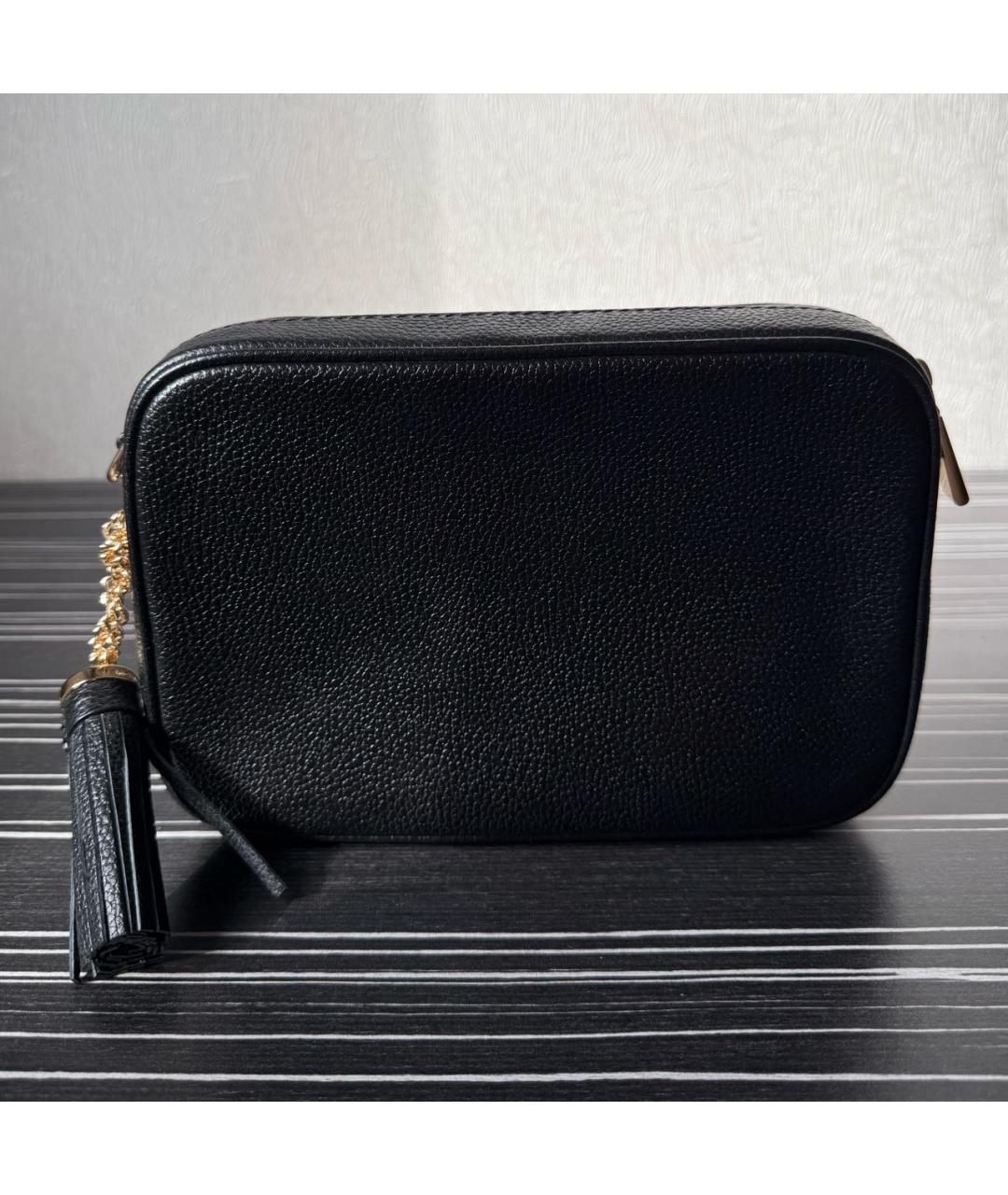 MICHAEL KORS Черная кожаная сумка через плечо, фото 3