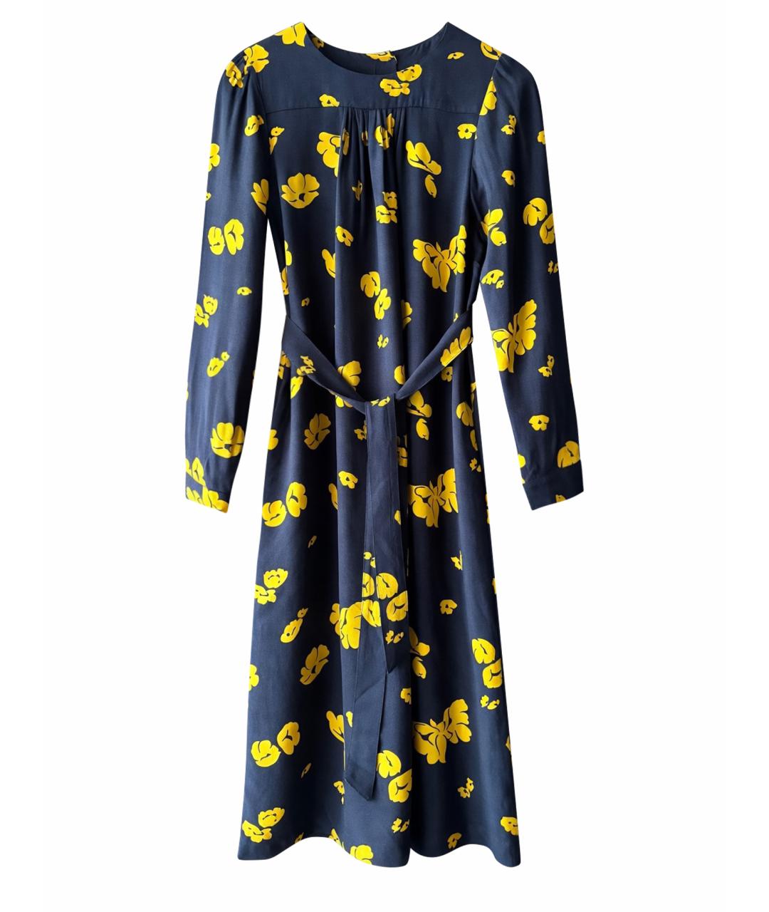 A.P.C. Темно-синее вискозное повседневное платье, фото 1