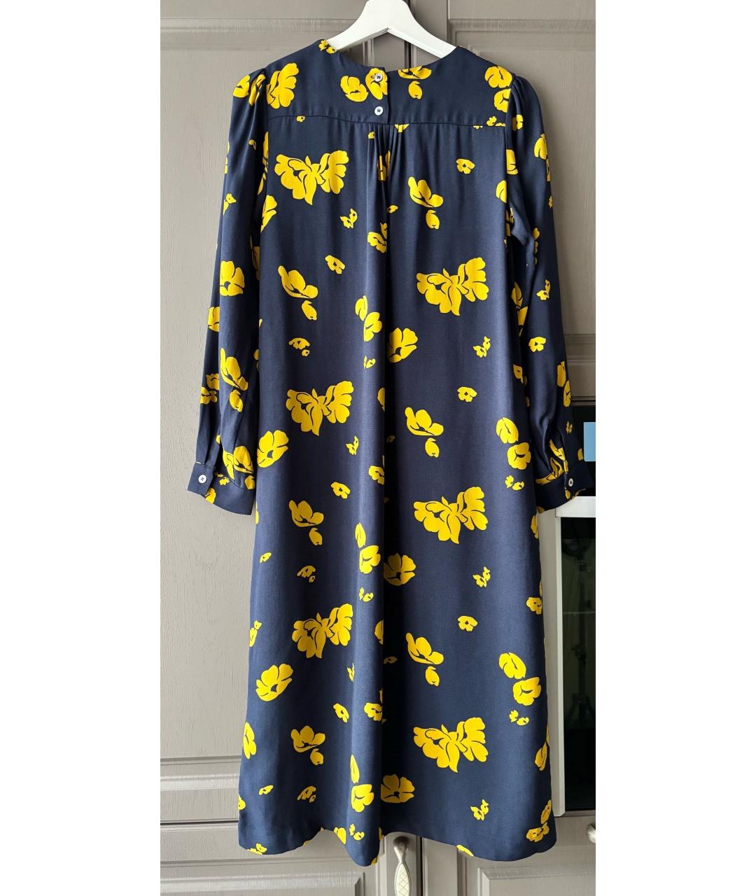 A.P.C. Темно-синее вискозное повседневное платье, фото 2