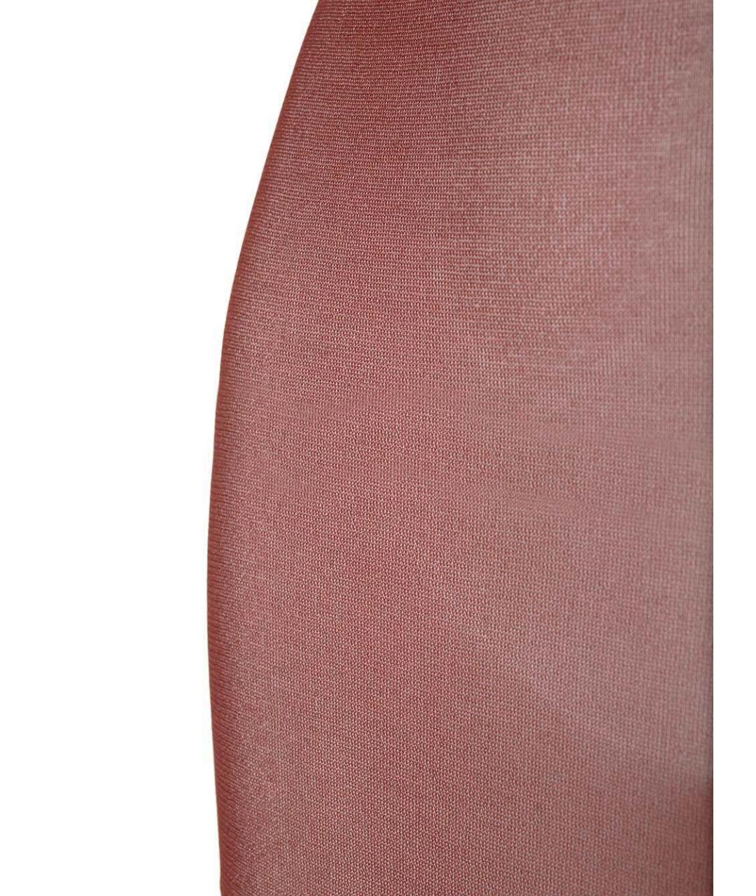 SAINT LAURENT Бордовая шелковая юбка миди, фото 4